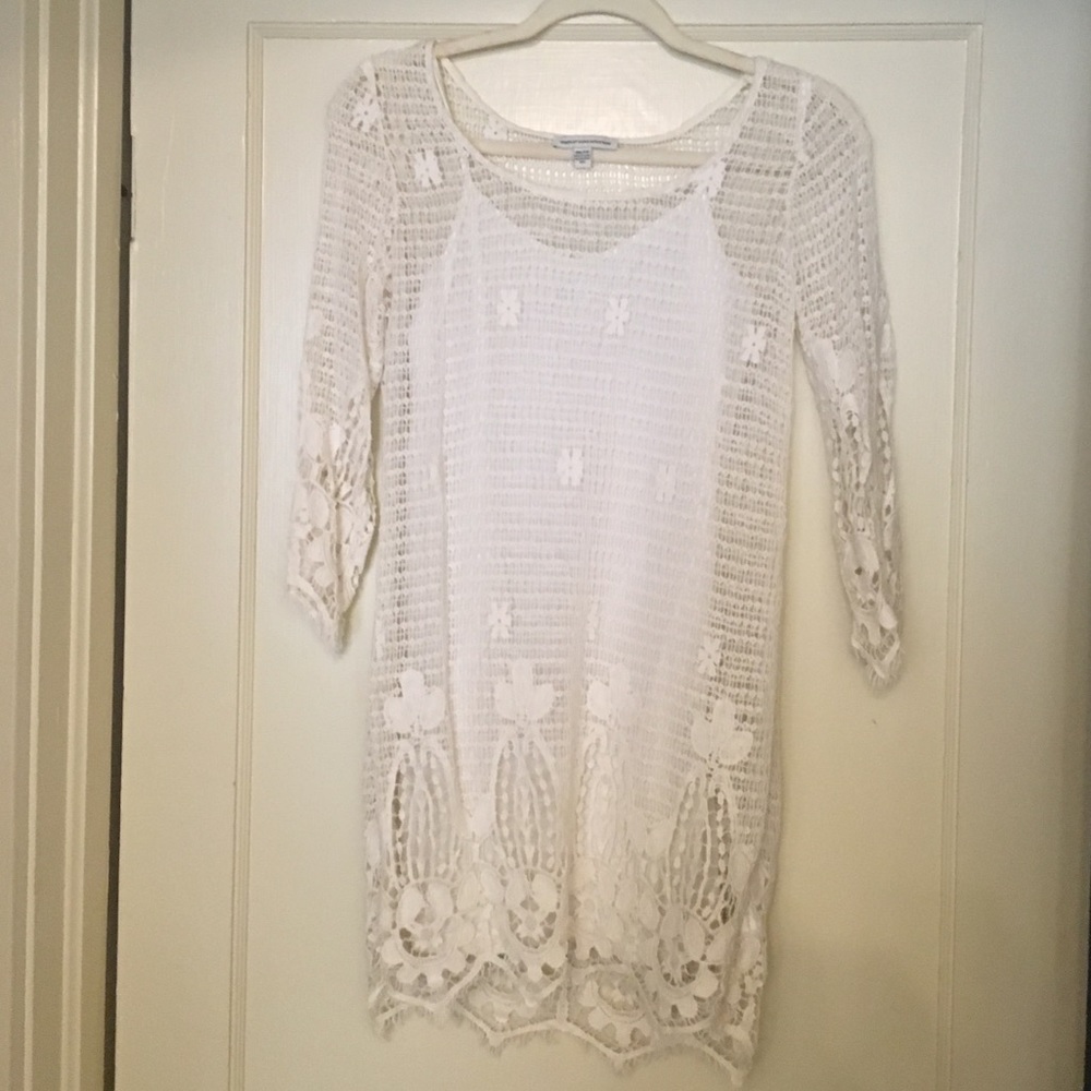 Long sleeved mesh dress